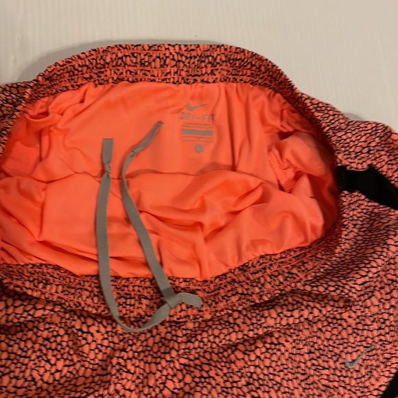 Nike Dri-Fit Running Shorts w/Pocket Brief Womens Size Large Coral/ Black - Picture 4 of 13
